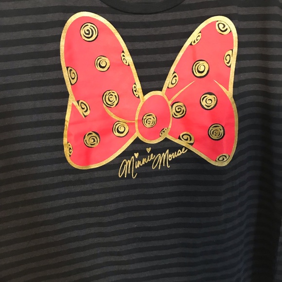 Disney black stripe T-shirt with Minnie Ears front shirt design. Size xxl - Picture 6 of 8